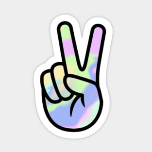 Pastel Tie Dye Peace Sign Sticker